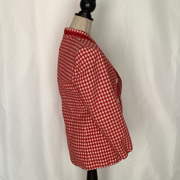 Vintage red thermal blazer with matching skirt - Picture 7 of 9
